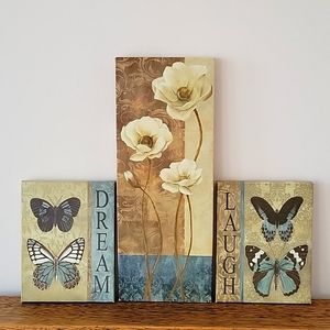 Beautiful Neutral Color Home Décor Set of three (3) Wall Canvas Prints